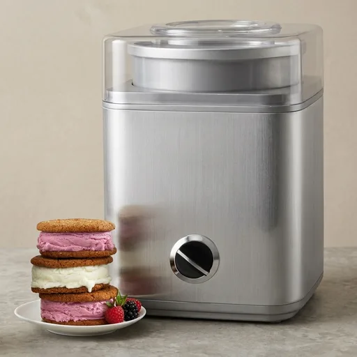 Cuisinart Ice Cream Maker Machine, 2-Quart Ice Cream, Sorbet and Frozen Yogurt Machine, Fully Automatic Double-Insulated Freezer Bowl Makes Frozen Desserts in Under 30 Minutes, ICE30BCP1, Silver