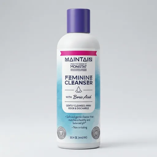 Maintain by Monistat Boric Acid Feminine Wash, Fragrance-Free, 16 Fl Oz