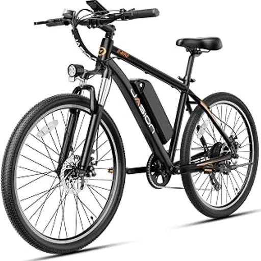 Jasion EB5 Electric Bike for Adults 26" tire with 1000W Peak Motor | Removable Battery Commuting Electric Mountain Bike,Up to 40Miles,7-Speed and Front Fork Sus