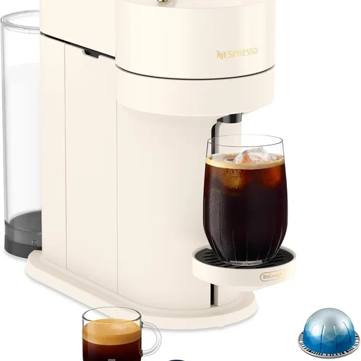 Nespresso Vertuo Next Coffee and Espresso Maker by De'Longhi, Creamy White and Gold