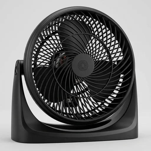 Amazon Basics Air Circulator Fan, Desk Fan for Bedroom, Home and Office, With 90-Degree Tilt Head, 3 Speed Settings, Lightweight (4.2 LBS), 70 Watts, Black, 14.8"Wx7.6"Dx14.1"H