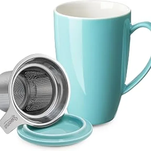 Sweese Porcelain Tea Mug with Infuser and Lid