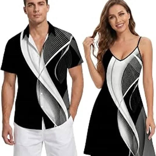 2 CUTE in blk & white, matching him & her set