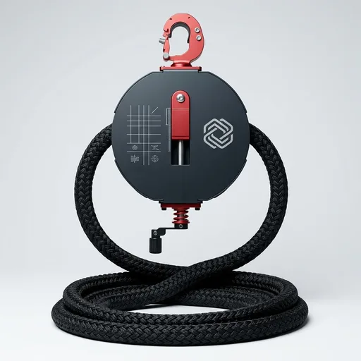 Qrope Endless Rope Trainer Machine - Portable Rope Pull Pulley System - Home Gym Workout Equipment for Strength Training - Infinity Rope for Upper Body and Forearms