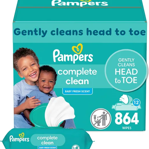 Pampers Complete Clean Baby Wipes - Fresh Scent 12X 864 Count