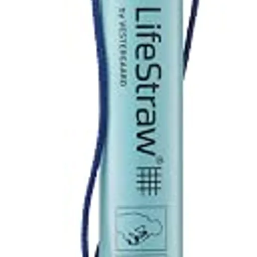 LifeStraw Personal Water Filter for Hiking, Travel and Emergency, Blue, 1PK