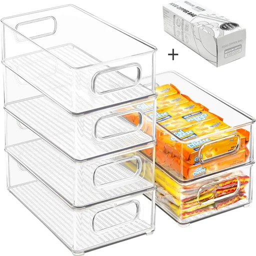 Stackable Refrigerator Organizer Bins