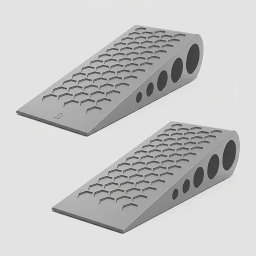 Door Stoppers for Bottom of Door Premium Floor Rubber Door Stop Wedge Made in USA Heavy Duty Honeycomb Design for Carpet, Tile, Ideal for Home, School, Commercial, Gray 2-Pack