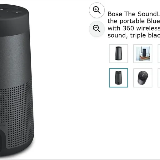Bose The SoundLink Revolve, The Portable Bluetooth Speaker with 360 Wireless Surround Sound, Triple Black