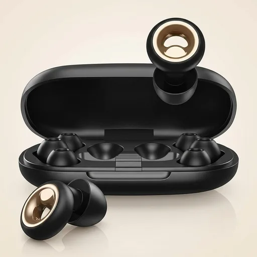 Ear Plugs for Sleeping, 45dB Silicone Ear Plugs for Noise Reduction, Reusable Sleeping Noise Cancelling Earplugs for Snoring, Concert & Shooting Ear Protection with 6 Eartips(Black)