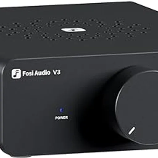 Fosi AudioV3 Stereo Amplifier Home Audio 300 Watts x2 Power TPA3255 Class D Mini Speaker Amp 2 Channel Audio Component for Passive Bookshelf Tower Speakers Desk