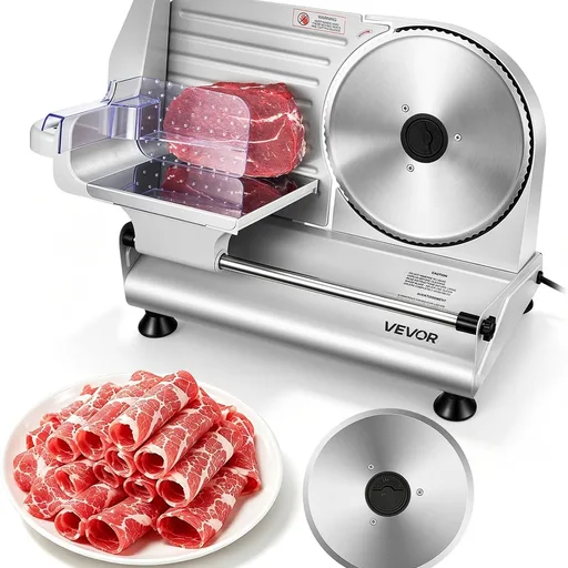 VEVOR Meat Slicer, 8.6" Electric Deli Slicer with 2 SUS420 Blades
