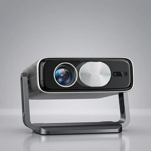 Smart 4K Projector [Bundled with Google TV Stick] with WiFi and Bluetooth, 2500ANSI, Auto Lens Cap, Portable Outdoor Movie Projector with Built-in Apps Auto Focus for Ceiling/Home Theater/Bedroom