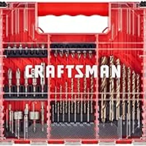 CRAFTSMAN140 Pc Impact Driver Bit Set, Steel, Black Oxide Coated Impact Drill Bit Set, Precision Machined Tips (CMAF140SET)