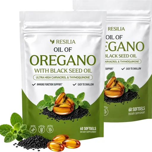 Resilia Oil Of Oregano Softgels with Black Seed Oil - 120 Softgels