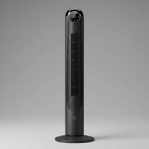 Antarctic Star T42 Tower Fan-42 Inch, Bladeless Oscillating Fan with Remote, 6 Speeds & 4 Modes, LED Display, 9H Timer, Quiet Floor Standing Fan for Bedroom Living Room Office, Black
