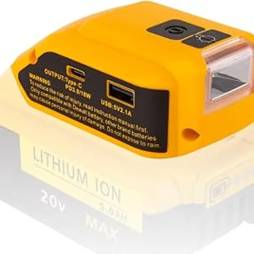 Battery USB Charger Adapter for DeWalt 20V MAX Battery