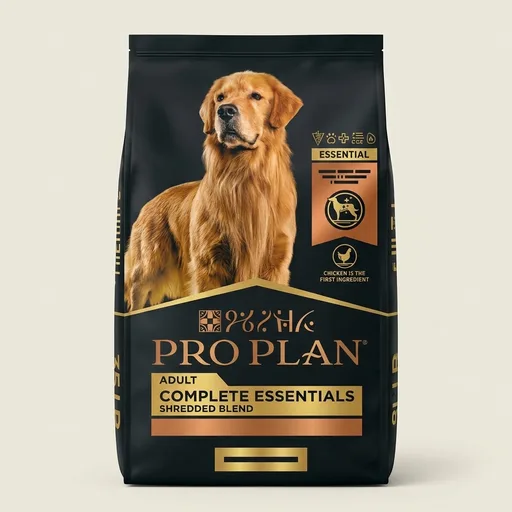 Purina Pro Plan Complete Essentials Shredded Blend Chicken and Rice Dog Food Dry Formula with Probiotics for Dogs - 35 lb. Bag