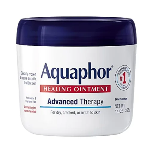 Aquaphor Healing Ointment, Advanced Therapy Skin Protectant, Multi-Purpose Ointment and Body Moisturizer, For Dry, Cracked Skin, Minor Cuts and Burns, 14 OZ Value Size Jar