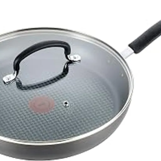 T-Fal Ultimate Hard Anodized Nonstick Fry Pan With Lid 12 Inch, Oven Broiler Safe 400F, Lid Safe 350F, Cookware, Pots and Pans, Kitchen Frying Pans, Skillets, H