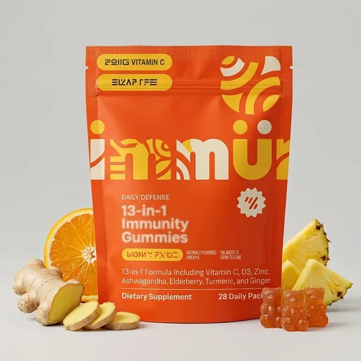 Grüns Immun Immunity Gummies, Vitamin C, Daily Immune Support, 28 ct