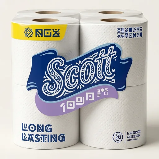 Scott 1000 Sheets Per Roll Toilet Paper, 4 Rolls, Bath Tissue