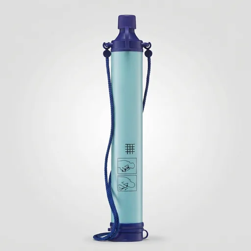 LifeStraw Personal Water Filter for Hiking, Travel and Emergency, Blue, 1PK