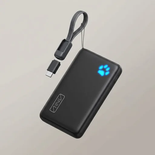 INIU 45W Fast Charging Portable Charger, 40% Smaller 10000mAh with Detachable Cable, Flight-Safe Travel Power Bank, USB C External Phone Battery Pack for iPhone 17 16 Pro iPad Samsung S26 Google etc