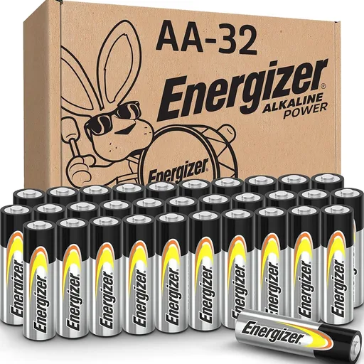 Energizer AA Batteries Alkaline Power, 32 Count Alkaline Double A Battery Pack