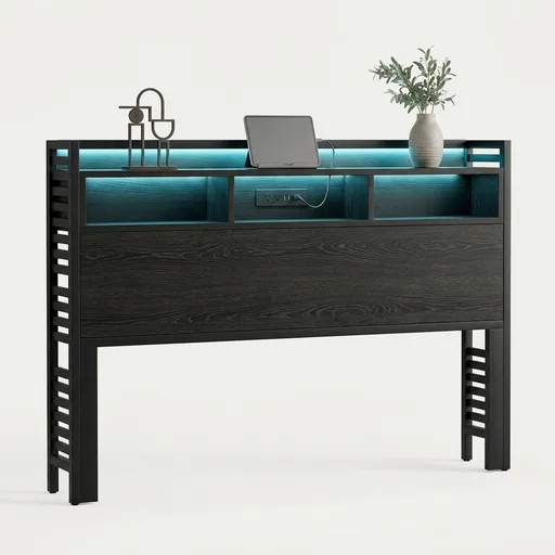Aheaplus King Headboard with Storage