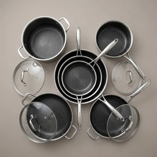 Deluxe 13 Piece Hybrid Ceramic Nonstick Stainless Steel Cookware Set