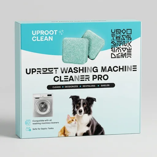 Uproot Clean Washing Machine Cleaner Tablets - 24 Pack for a 12 Month Supply. Formulated for Pet Owners. Compatible with HE, Top & Front Load. Easily Removes Residue, Grime, and Odors. Septic Safe.