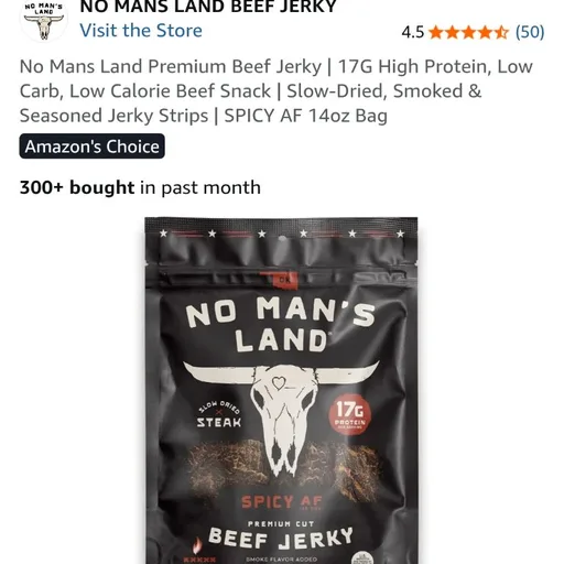 No Mans Land Premium Beef Jerky