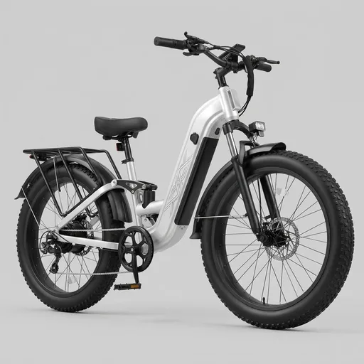 ESKUTE Electric Bike for Adults - 48V20.8Ah 80 Miles Battery Commuter, 32+MPH, Peak 1500W Brushless Motor, 26x4.0 Fat Tire Step-Thru Cityrun Ebike, 8-Speed, Full Suspensions E-Bike