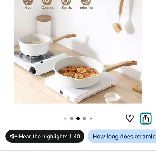 SENSARTE Ceramic Cookware Set