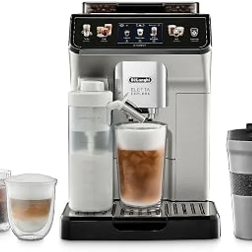 De'LonghiEletta Explore Espresso Machine with Coffee Grinder, Milk Frother