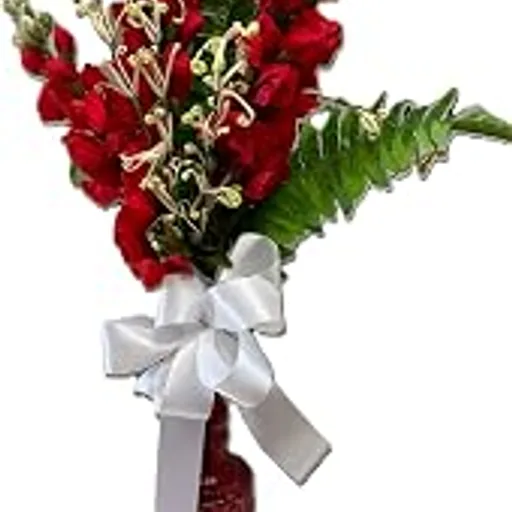 Handcrafted Floral Arrangement in a Decorative Wine Bottle