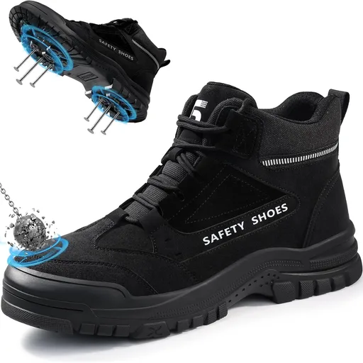 Steel Toe Work Boots for Men Puncture Resistant Safety Boots