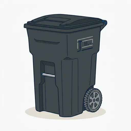 Toter 25564-R1209 Residential Heavy Duty Two Wheeled Trash Can