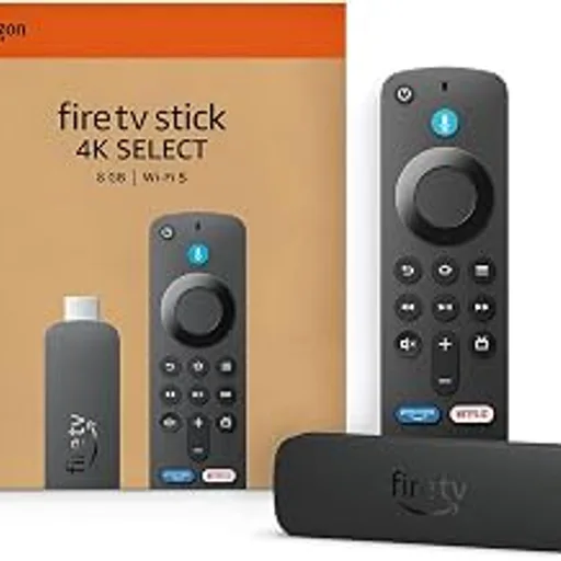 AmazonFire TV Stick 4K Select (newest model), start streaming in 4K, AI-powered search, and free & live TV, find shows faster with Alexa+