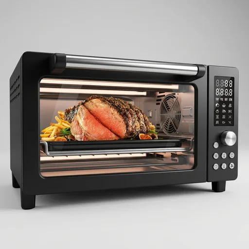 Nuwave Bravo Pro Smart Air Fryer Toaster Oven Combo, Airfryer Convection Oven Countertop, 10-in-1 Functions with Quicker & Even Crisp Technology, 1800W, 50-450°F, PFAS-Free, 21QT, Black