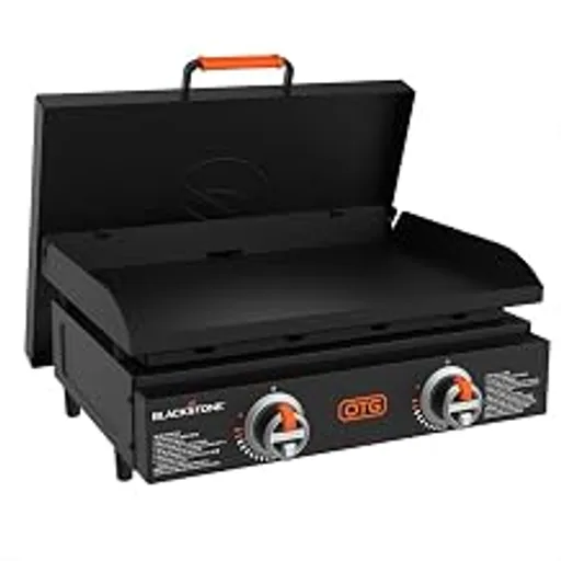 BLACKSTONEOTG Propane Tabletop Griddle w/ Hard Cover, 2 Heat Zones, 22 In