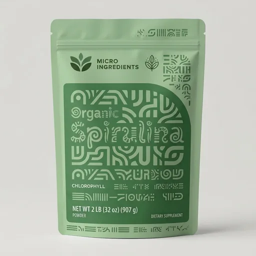 Micro Ingredients Organic Spirulina Powder, 2lb | Blue-Green Algae, Rich in Vegan Protein, Vitamins & Minerals | Source of Natural Chlorophyll & Enzymes | Non-GMO, Gluten-Free, No Additives