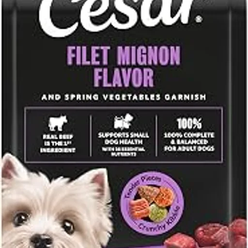 CesarSmall Breed Dry Dog Food, Filet Mignon & Spring Vegetable, 5 lb