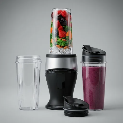 Ninja Fit Compact Personal Blender | For Smoothies, Shakes & Frozen Drinks | (2) 16-oz. To-Go Cups with Spout Lids | 700-Watt Countertop | Black | QB3001SS