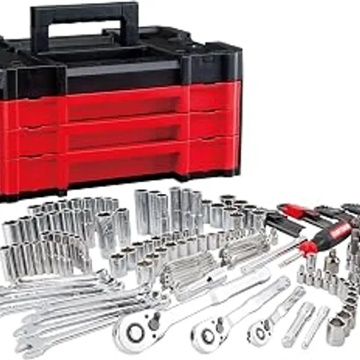 CRAFTSMAN262-Piece Mechanic Tool Set with 3-Drawer VERSASTACK Box, SAE and Metric Socket Set, Car and Motorcycle Tool Kit with Combination Wrenches and Spark Pl