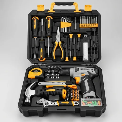 DEKOPRO 126-Piece Tool Set with 8V Cordless Drill