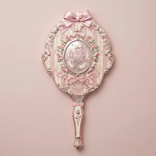 Flower Knows Bunny Garden Hand Mirror
