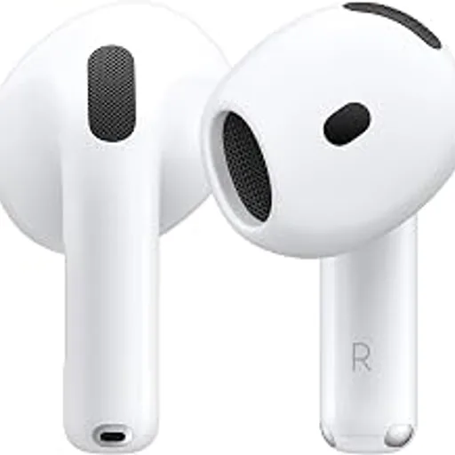 AppleAirPods 4 Wireless Earbuds, Bluetooth Headphones, with Active Noise Cancellation, Adaptive, Transparency Mode, Personalized Spatial Audio, USB-C Charging C