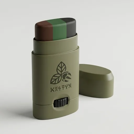 HME 3 Color Camo Face Paint "Mess-Free" Application Stick - Long-Lasting Easy-to-Use Concealment Makeup for Hunting